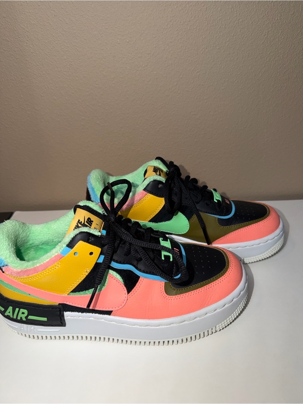 Nike Air Force 1 Shadow SE Solar Flare Atomic Pink Womens Sneaker Size 7 Multi - Picture 6 of 14
